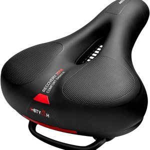Oversized Bike Seat Cushion Comfort Memory Foam Padded Universal Fit Bicycle